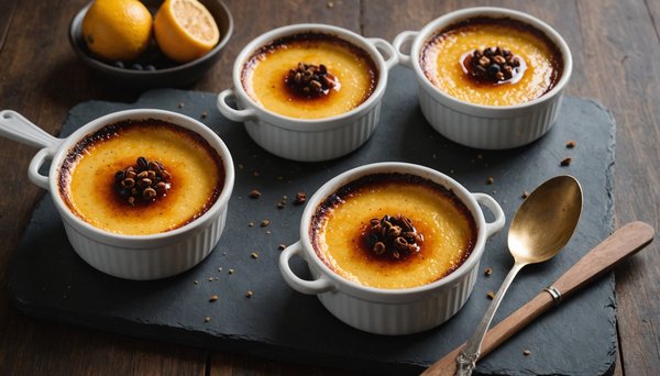 Quelle est la recette pour des crèmes brûlées à la vanille et fève tonka ?